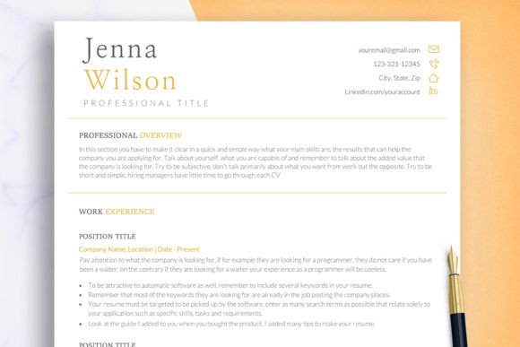 Download ATS Resume Template Word &amp; Google Docs - Resume template word Collection