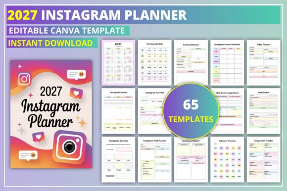 Download Editable 2027 Instagram Planner - Editable Collection
