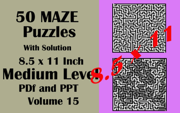 Download 50 Maze Medium Level 8.5x11 PDF PPTX V15 - Ppt Collection