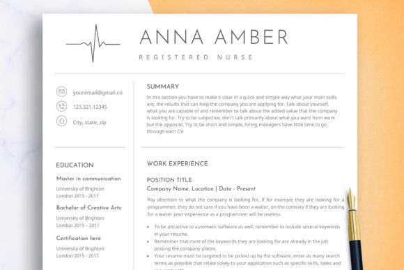 Download Nurse Resume Template Word &amp; Google Docs - Resume template word Collection
